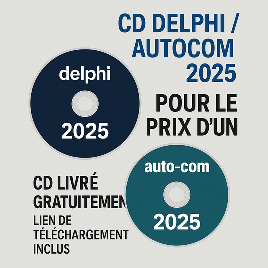 💿 CD Delphi 2025 + Autocom 2025 inclus
🔗 Lien de téléchargement direct fourni
♻️ Mises à jour gratuites à vie
🚚 CD envoyés gratuitement depuis la France
📞 Assistance technique gratuite 7j/7