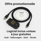 Interface VCDS HEX-V2 avec câble USB et CD, compatible Audi, Volkswagen, Seat et Skoda. Logiciel inclus et mises à jour gratuites.